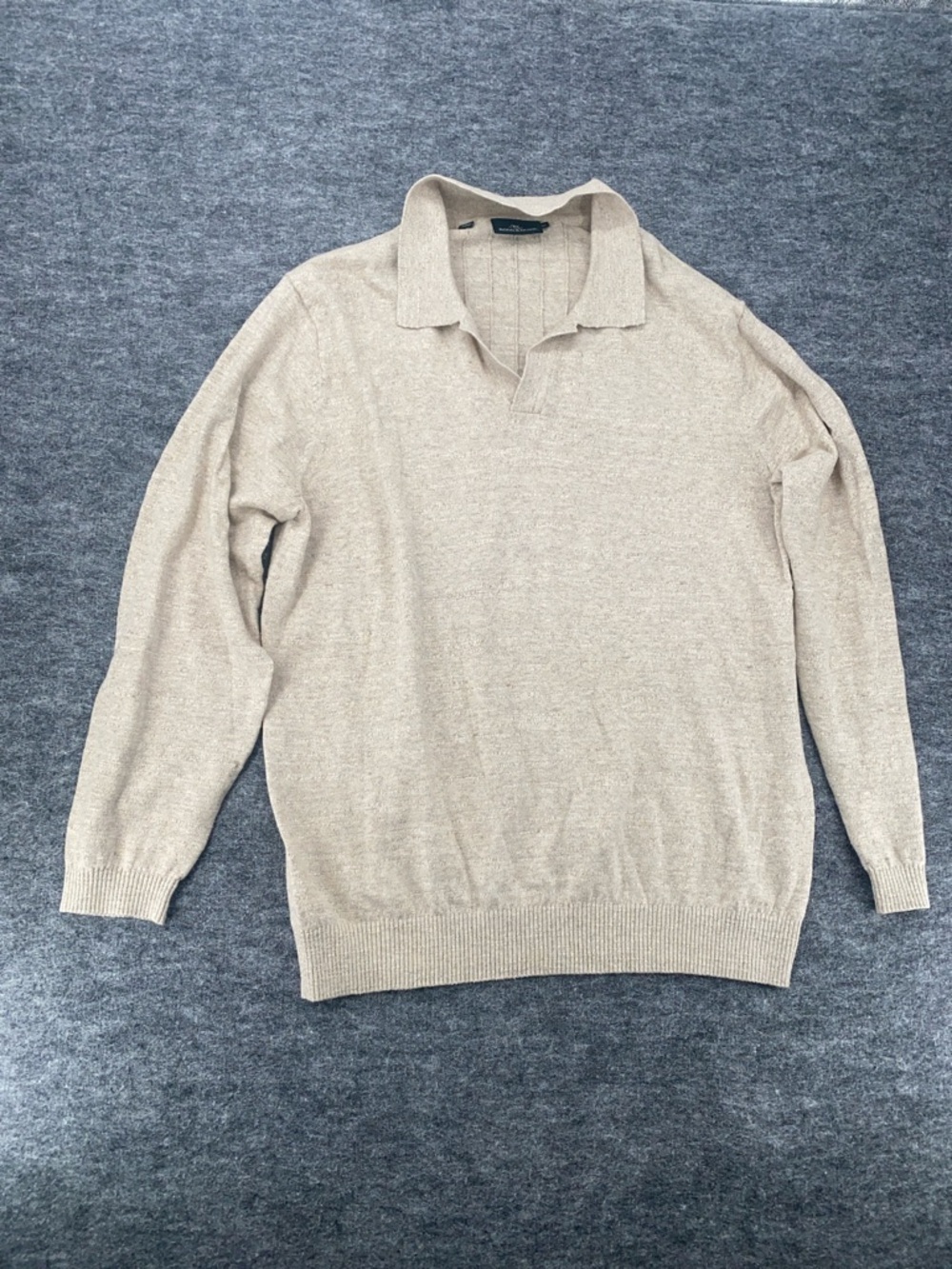 Rodd & Gunn Brown Cotton Buttonless V Neck Pullover Polo Size XLarge